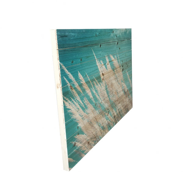 Grassy Wild Pampas Field Wood Plank Wall Art