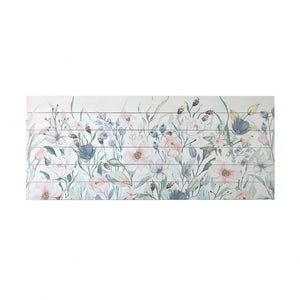 Pretty in Pink Flower Garden Wood Plank Wall Art