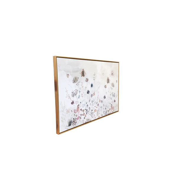 Contemporary Bohohemian Wildflowers Framed Canvas Wall Art