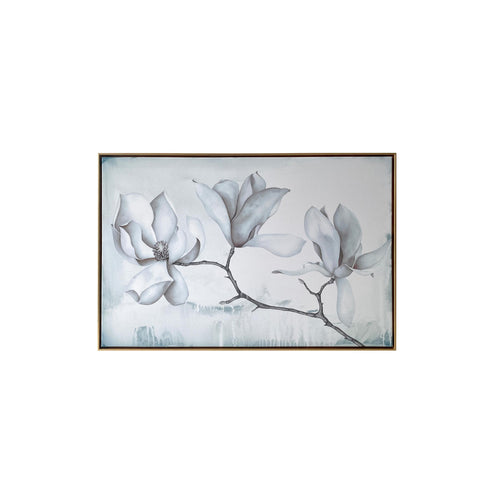 Gorgeous Magnolia Blossom Branch Framed Canvas Wall Art