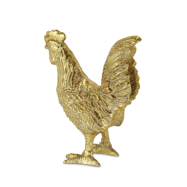 Rustic Golden Cast Iron Rooster