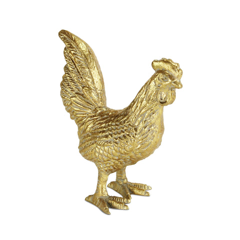 Rustic Golden Cast Iron Rooster