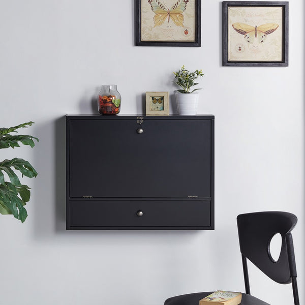 Black Wall Mount Folding Desk