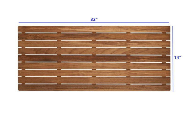 32" Premium Teak Shower Bath Mat