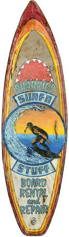 Vintage Surfshop Advertisement Surfboard Wall Décor