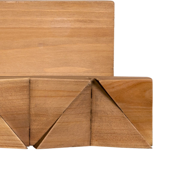 Set of Two 3D Wooden Ledge Wall Shelves