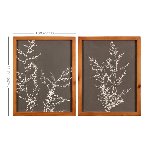 Set of Two Botanical Framed Wall Art