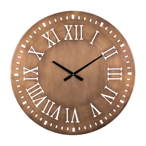 Round Brushed Gold Wall Clock