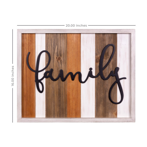 Wooden Family Framed Wall Art