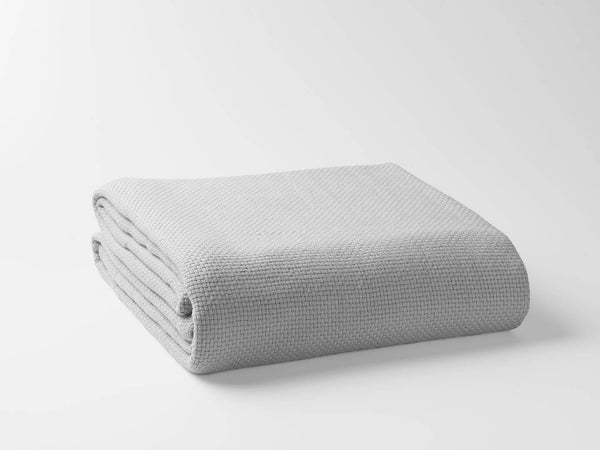 Gray Premium Organic Cotton Basket Weave King Size Blanket