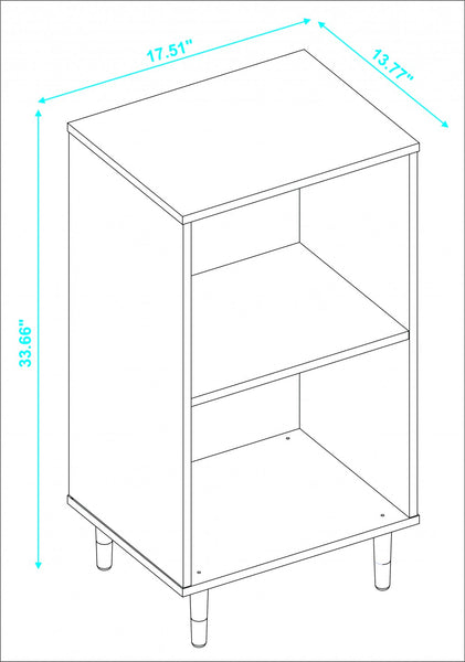 Iko White Two Cubbie Open Shelving Unit