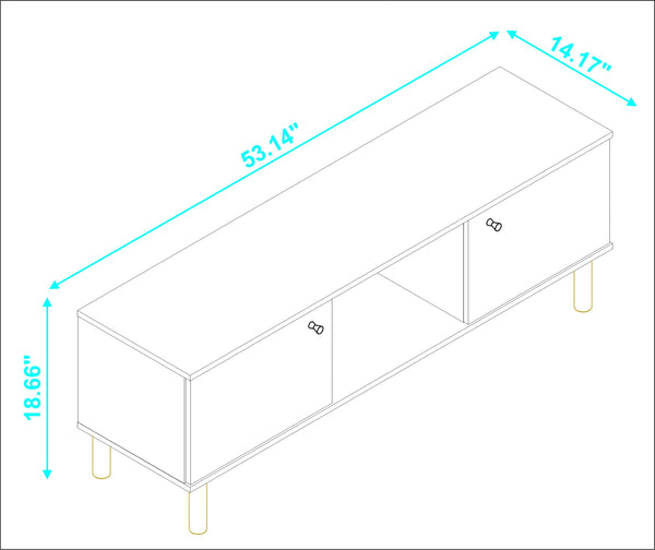 Iko White Modern TV Stand Media Center with Cabinets