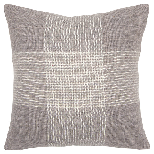 Gray White Plaid Pattern Throw Pillow