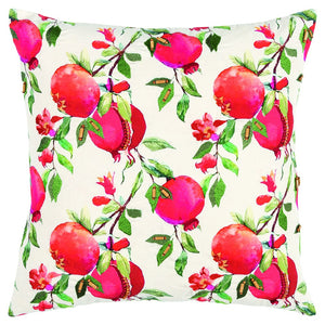 Red White Pomegranates Decorative Throw Pillow