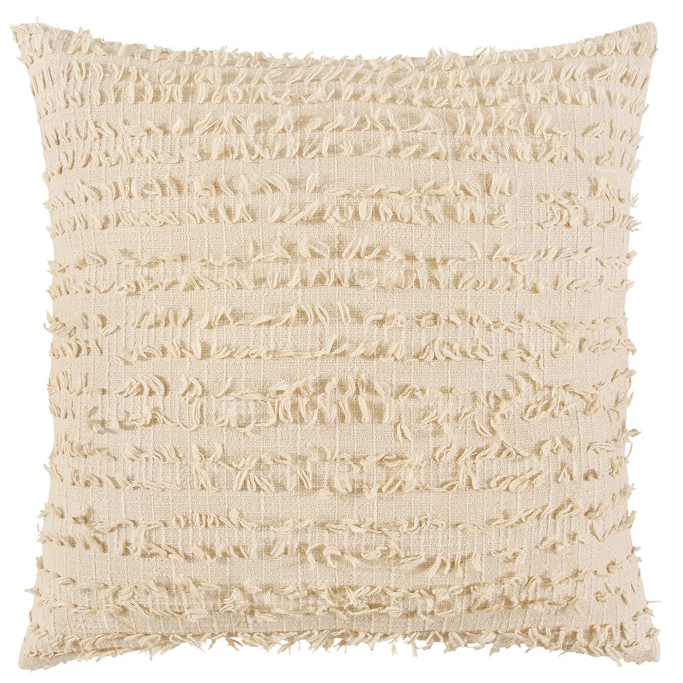 Tan Monochromatic Textured Stripe Throw Pillow