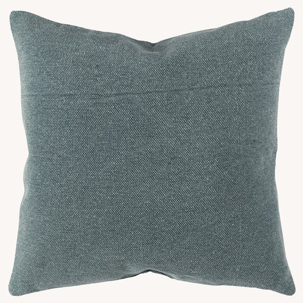 Teal Solid Reversible Cotton Velvet Throw Pillow