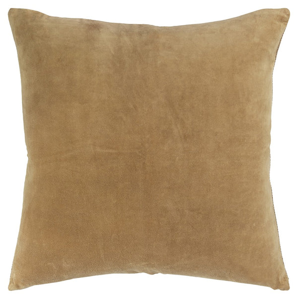 Gold Solid Reversible Cotton Velvet Throw Pillow