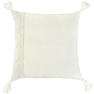 Ivory Accent Stitch Color Block Throw Pillow