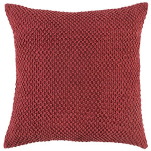 Deep Merlot Nubby Textured Modern Throw Pillow