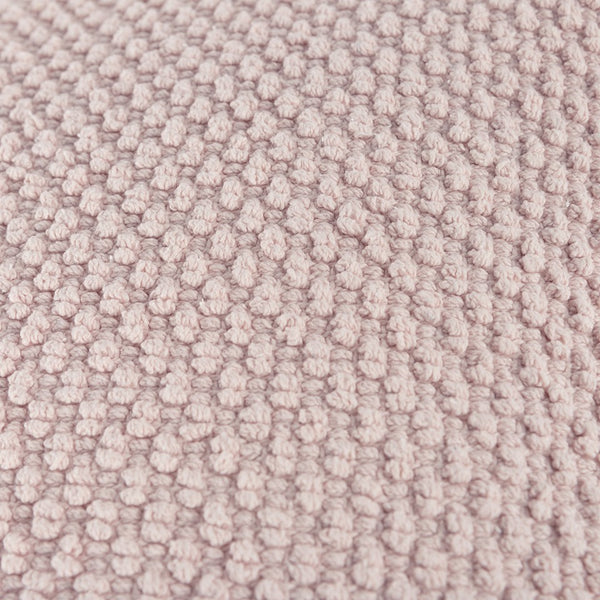 Blush Pink Nubby Textured Modern Throw Pillow