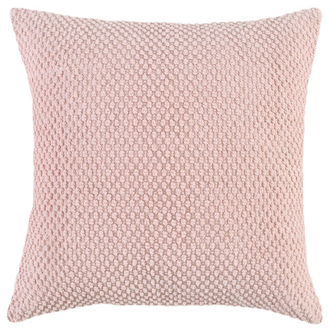 Blush Pink Nubby Textured Modern Throw Pillow