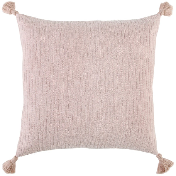 Blush Solid Tonal Abstract Stripe Throw Pillow