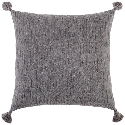 Gray Solid Tonal Abstract Stripe Throw Pillow