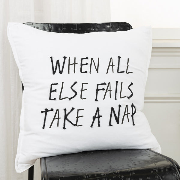 Black and White Take A Nap Throw Pillow