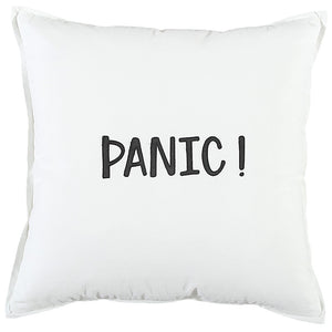 Black and White Flagship Message Throw Pillow