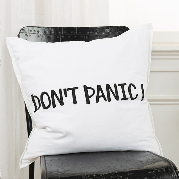 Black and White Flagship Message Throw Pillow