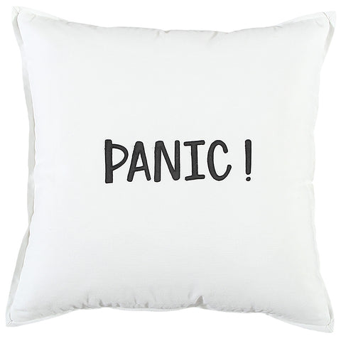 Black and White Flagship Message Throw Pillow