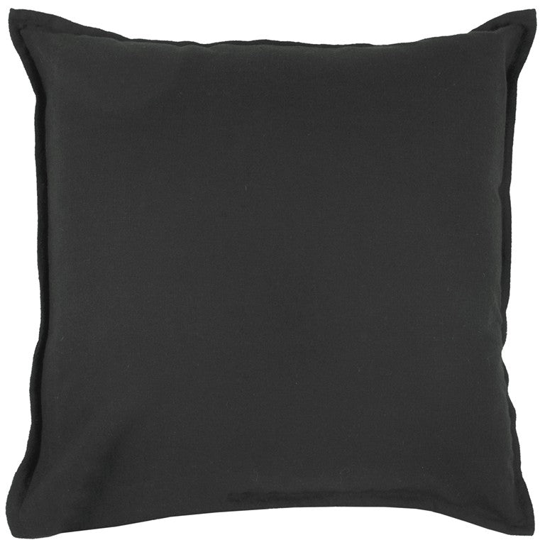 Black Solid Light Textured Modern Throw Pillow