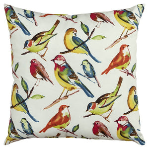 Multicolored Sparrow Indoor Outdoor Throw Pillow