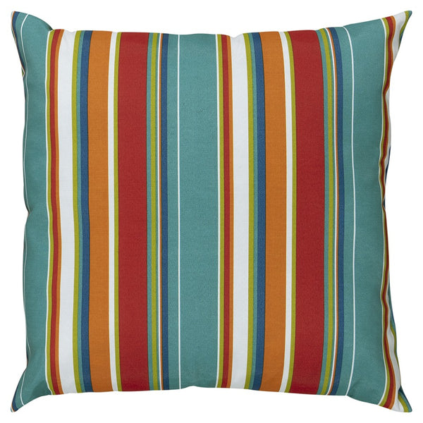 Teal Brown Irregular Striped Throw Pillow