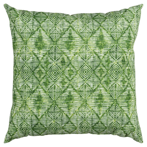 Green Nested Diamonds Indoor Outdoor Throw Pillow