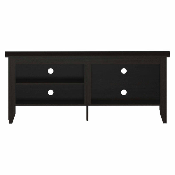 Modern Black TV Stand Open Media Cabinet