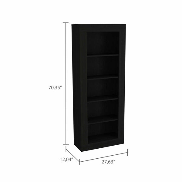 Mod Border Black Bookcase