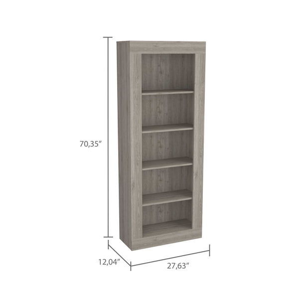 Mod Border Light Gray Bookcase