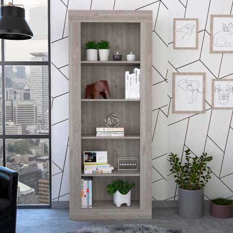 Mod Border Light Gray Bookcase