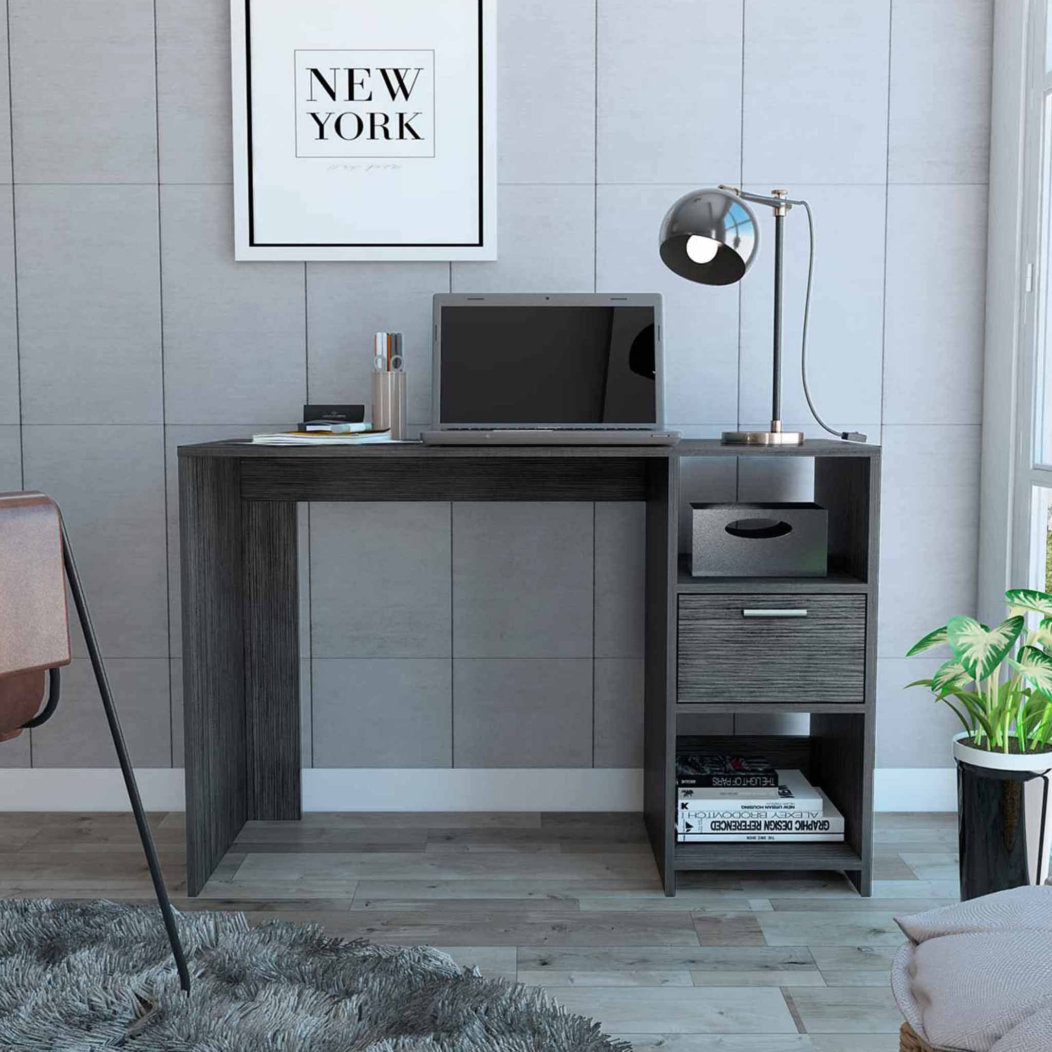 Boko Gray Oak Modern Computer Desk