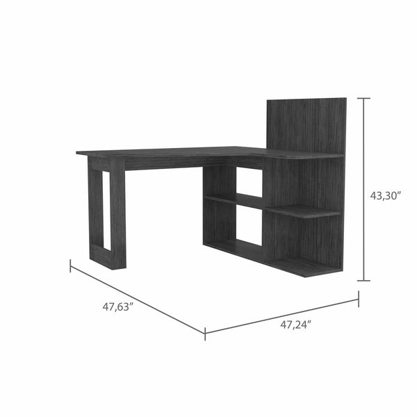 Marek Gray Oak L Shaped Computer Desk