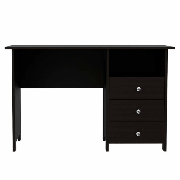 Nory Black Three Drawers Computer Desk