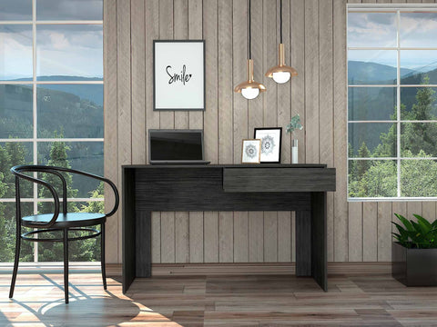 Clio Gray Oak Computer Desk with Drawer