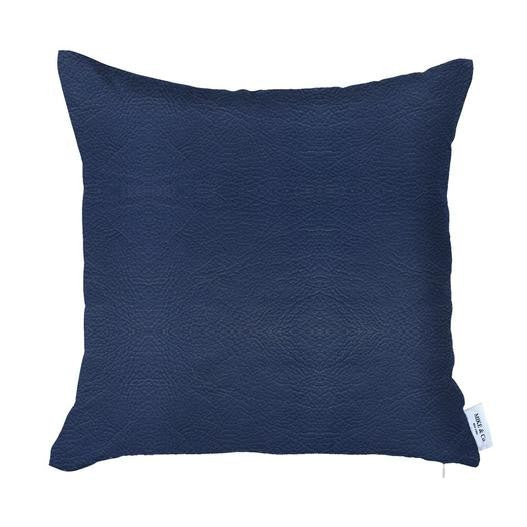 Decorative Vegan Faux Leather Throw Pillow