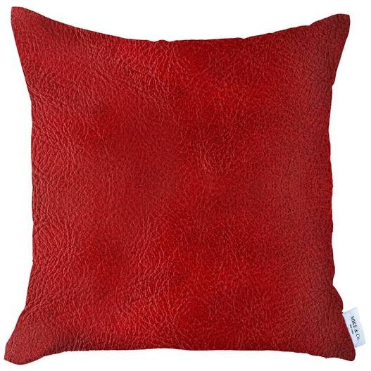 Decorative Vegan Faux Leather Throw Pillow