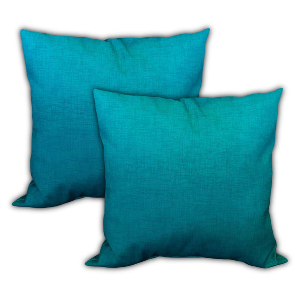 Set of 3 Aqua Reefs Indoor Outdoor Sewn Closed Pillows