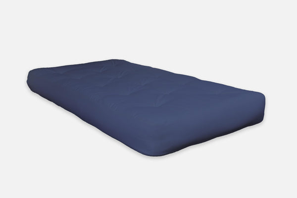 6" Navy Single Foam Full Futon, 75 In. x 54 In. in Blue