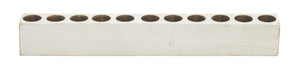 Distressed White 11 Hole Sugar Mold Candle Holder