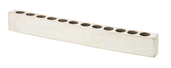 Distressed White 12 Hole Sugar Mold Candle Holder