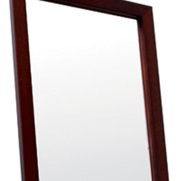 Walnut Finish Full Length Standing Mirror